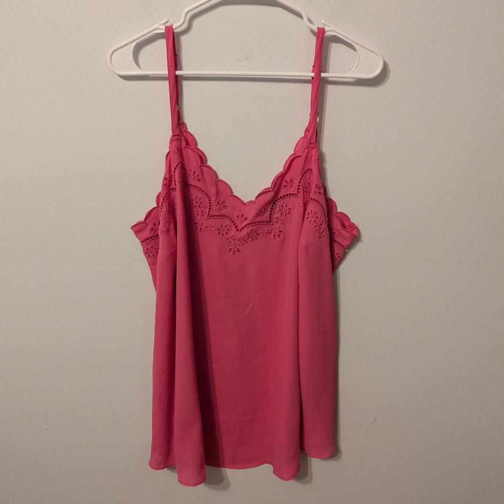 Torrid Pink Sophie Georgette Embroidered Cami Size 2X